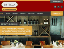 Tablet Screenshot of bisteccasteakhouse.com
